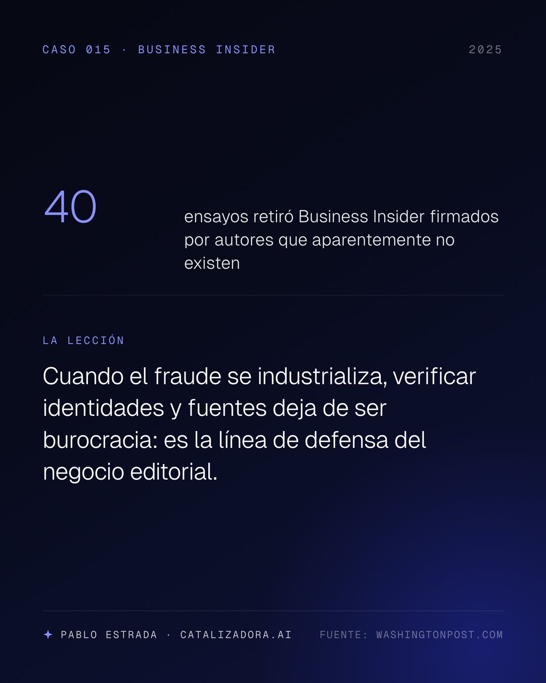 business insider 40 ensayos firmas falsas