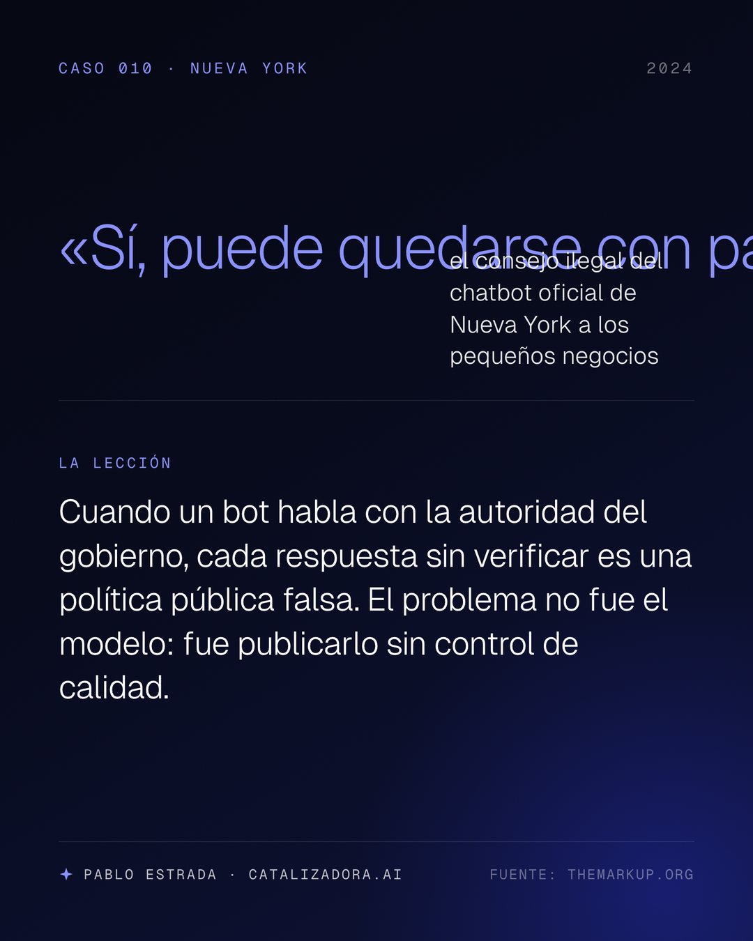 chatbot nueva york consejos ilegales