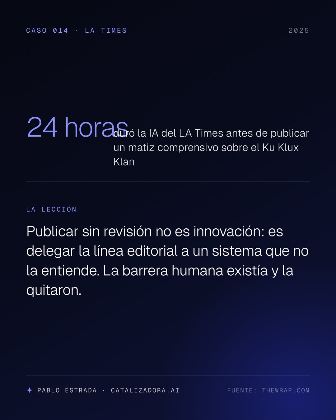 Redacción de un diario de noche